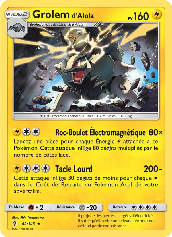 Grolem d’Alola — carte 42 de l’extension Gardiens Ascendants