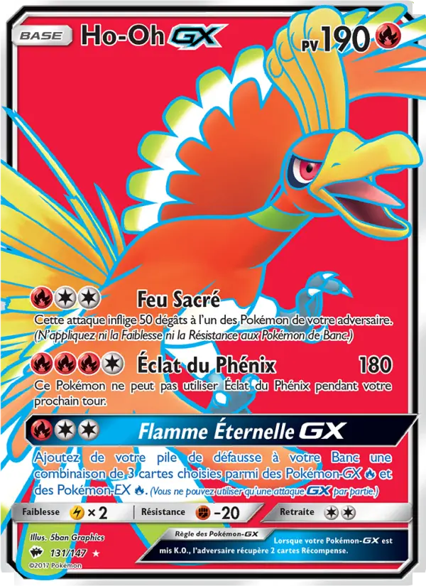 Ho-Oh GX — carte 131 de l’extension Ombres Ardentes