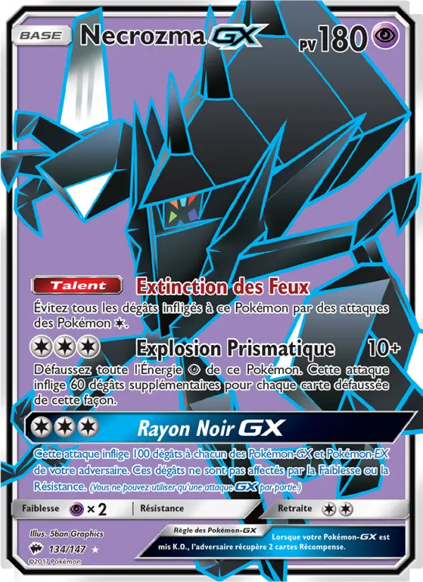 Necrozma GX — carte 134 de l’extension Ombres Ardentes