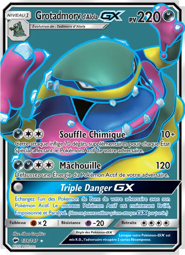 Grotadmorv d’Alola GX — carte 138 de l’extension Ombres Ardentes