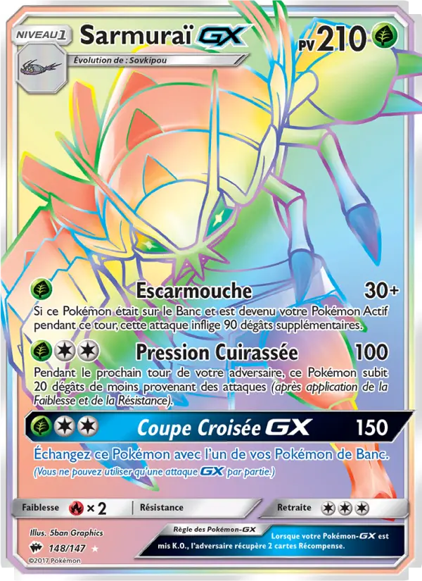 Sarmuraï GX — carte 148 de l’extension Ombres Ardentes