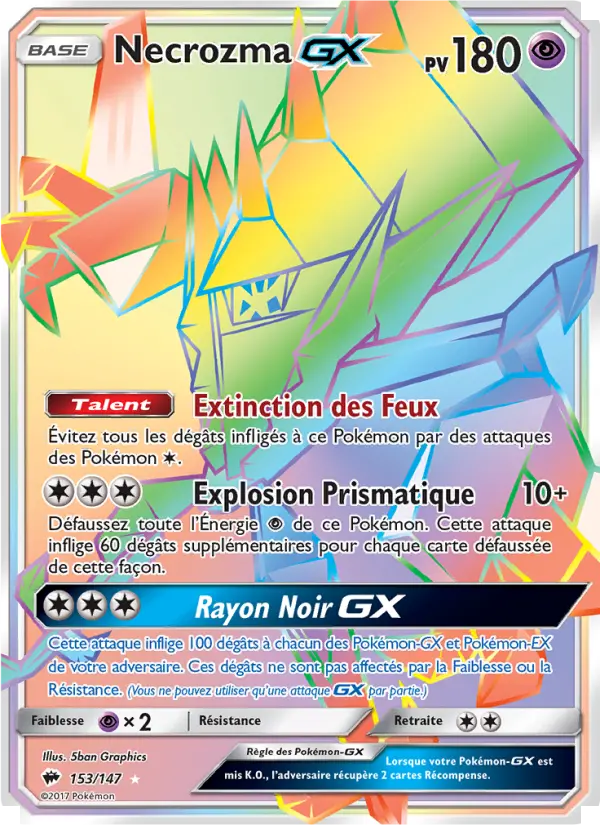 Necrozma GX — carte 153 de l’extension Ombres Ardentes