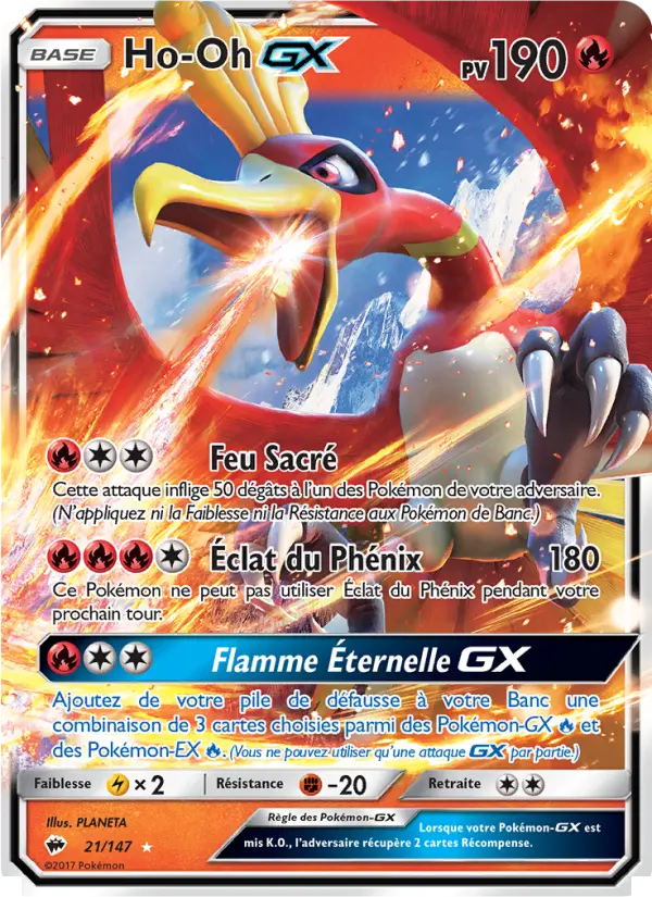 Ho-Oh GX — carte 21 de l’extension Ombres Ardentes