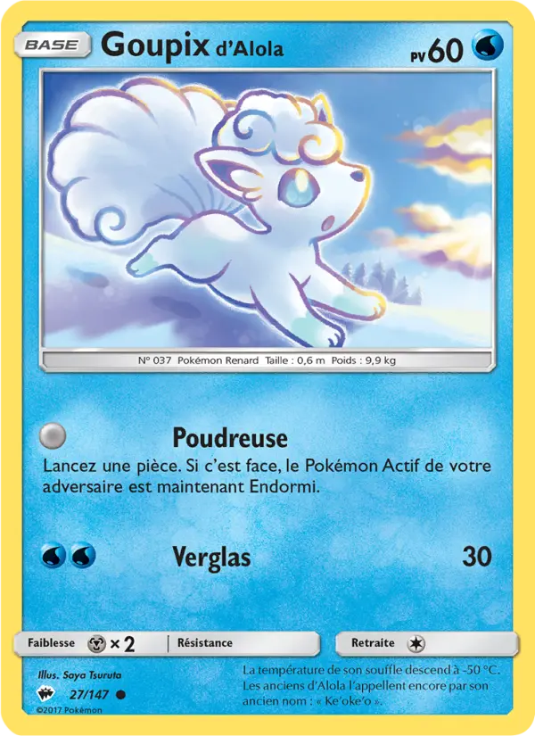 Goupix d’Alola — carte 27 de l’extension Ombres Ardentes