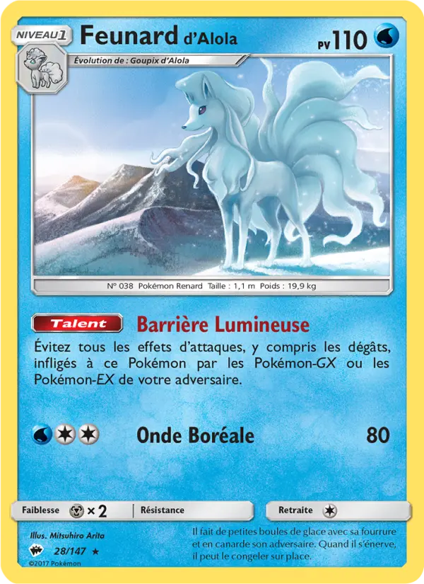 Feunard d’Alola — carte 28 de l’extension Ombres Ardentes