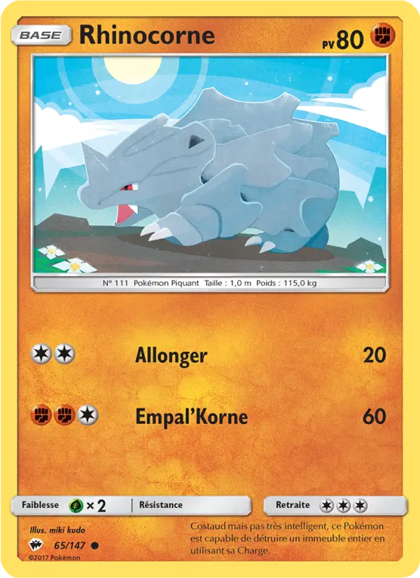 Rhinocorne — carte 65 de l’extension Ombres Ardentes