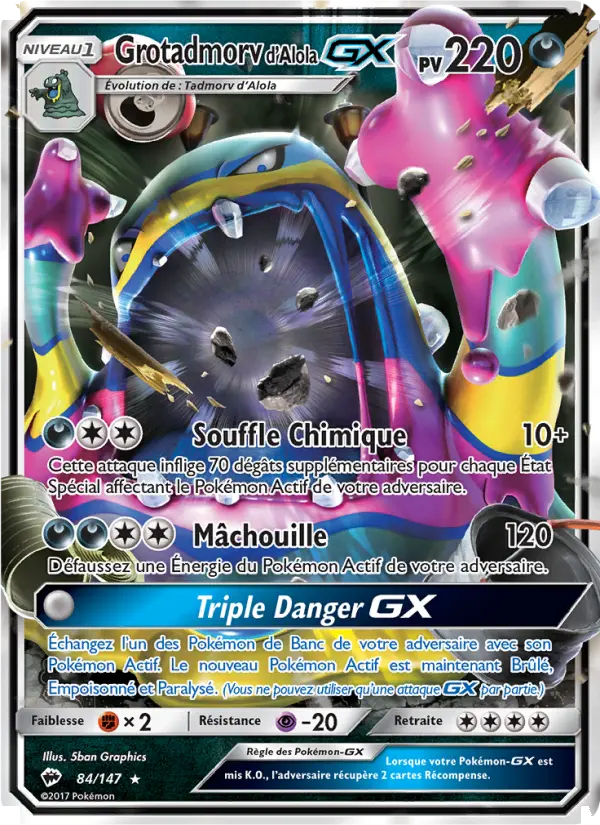 Grotadmorv d’Alola GX — carte 84 de l’extension Ombres Ardentes