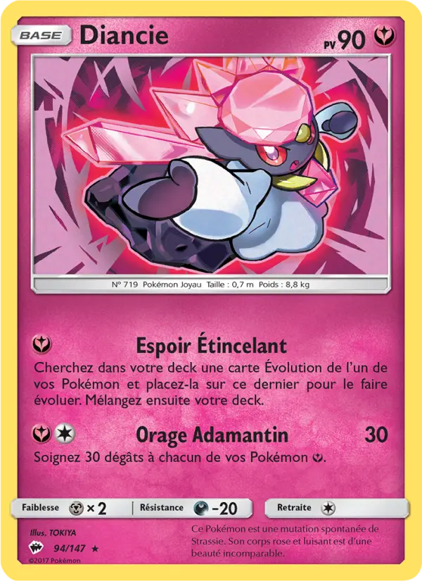 Diancie — carte 94 de l’extension Ombres Ardentes