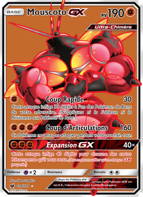 Mouscoto GX — carte 104 de l’extension Invasion Carmin