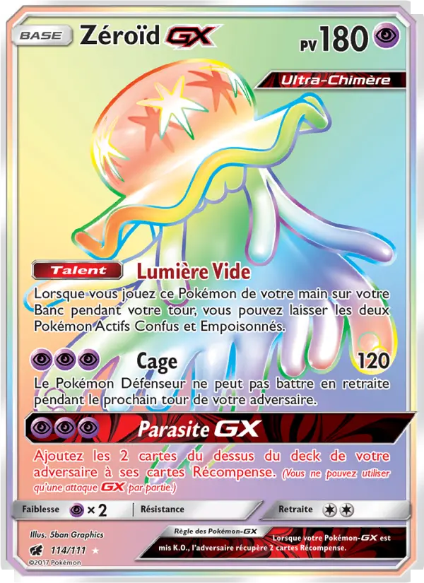 Zéroïd GX — carte 114 de l’extension Invasion Carmin