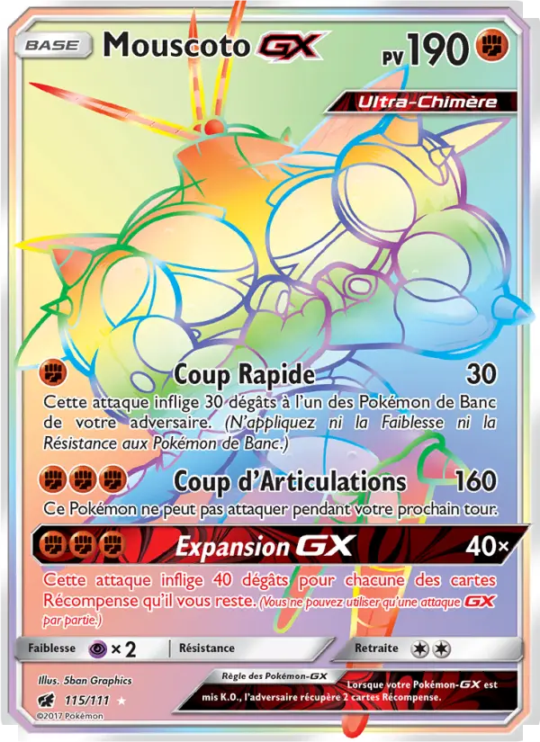 Mouscoto GX — carte 115 de l’extension Invasion Carmin