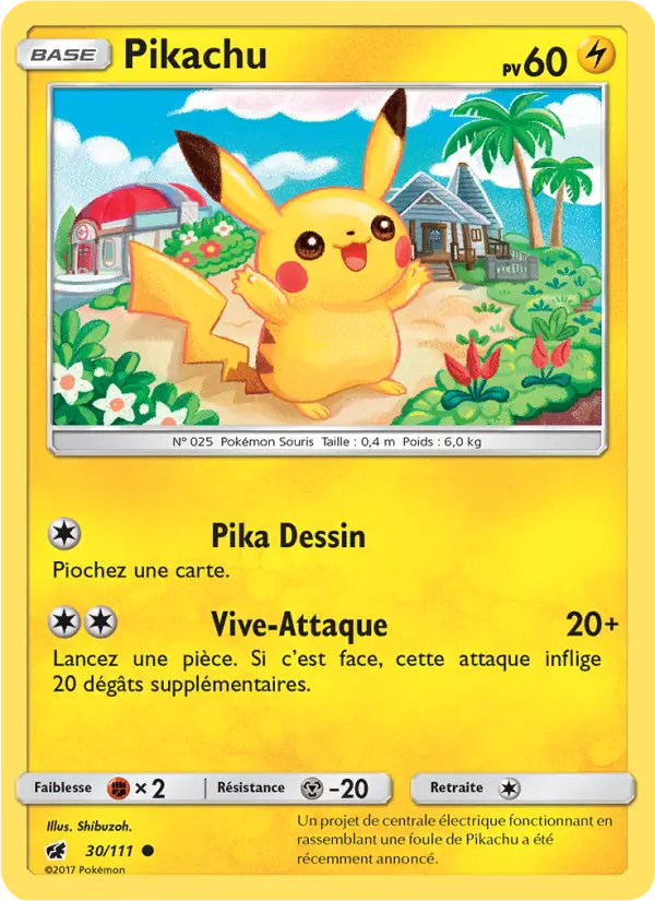 Pikachu — carte 30 de l’extension Invasion Carmin