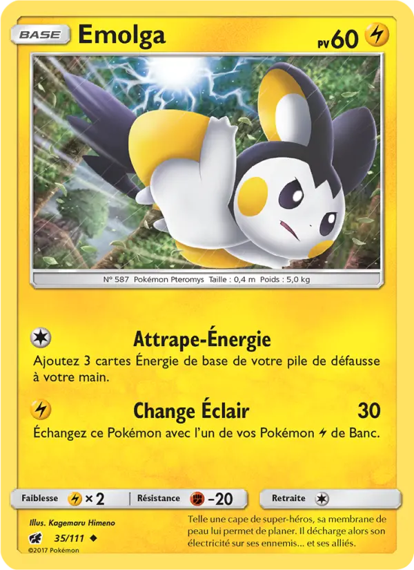 Emolga — carte 35 de l’extension Invasion Carmin