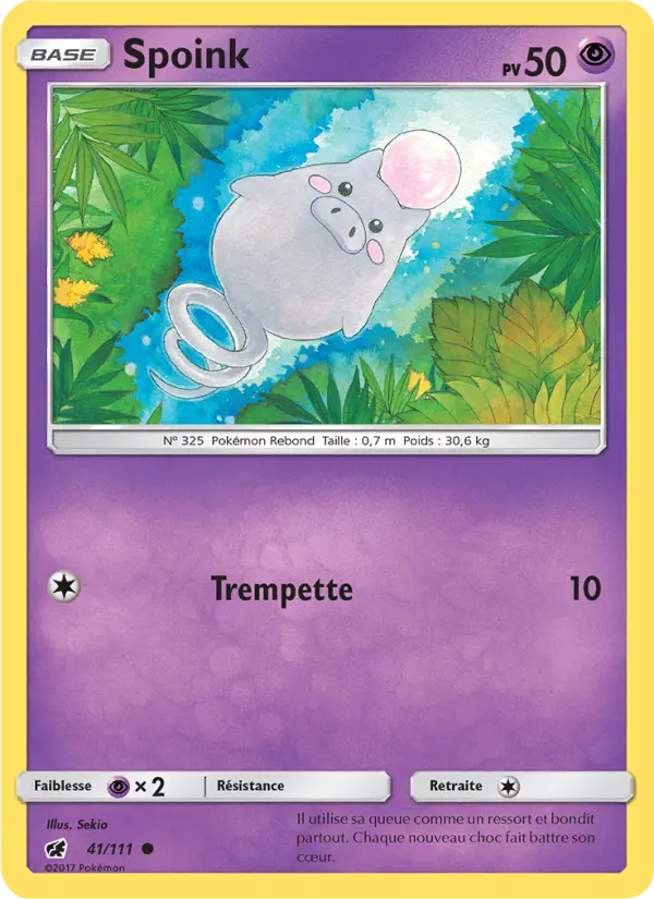 Spoink — carte 41 de l’extension Invasion Carmin