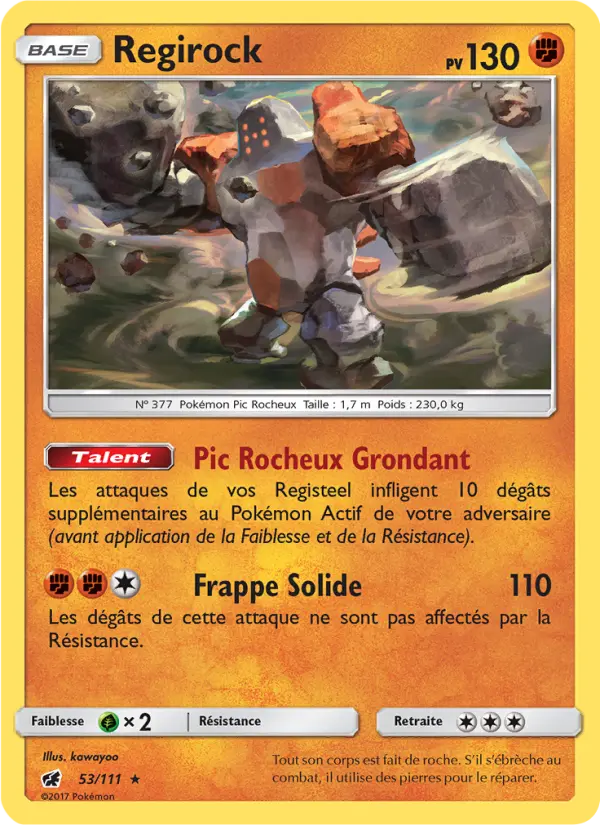 Regirock — carte 53 de l’extension Invasion Carmin