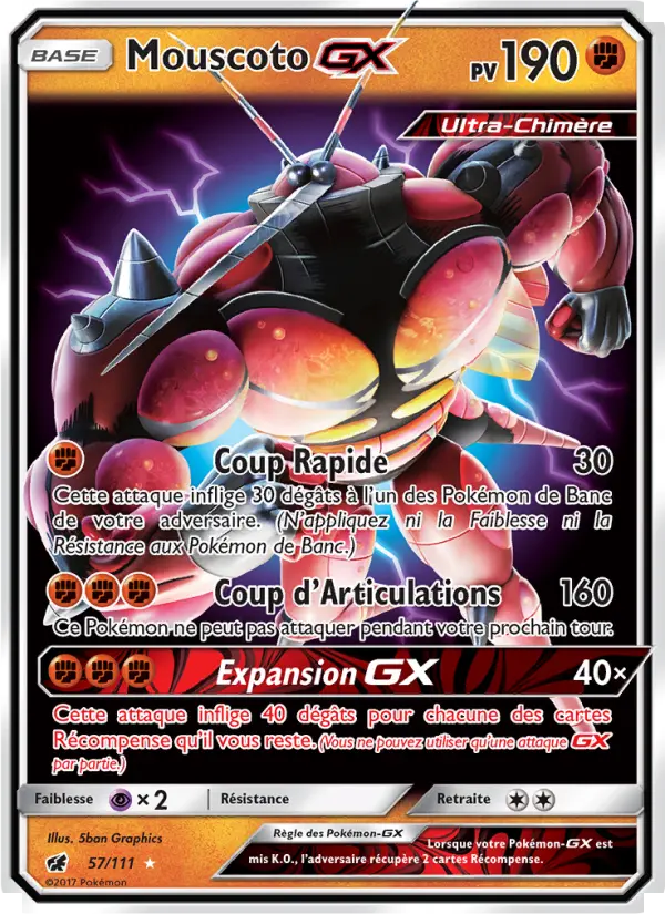Mouscoto GX — carte 57 de l’extension Invasion Carmin