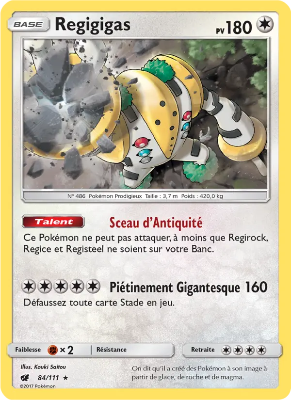 Regigigas — carte 84 de l’extension Invasion Carmin