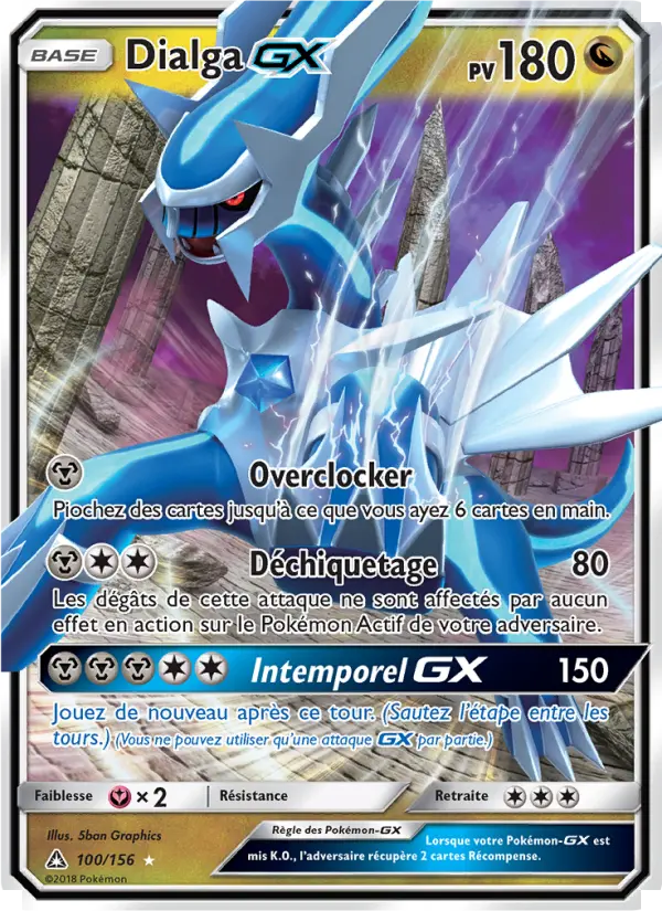 Dialga GX — carte 100 de l’extension Ultra-Prisme