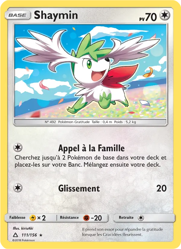 Shaymin — carte 111 de l’extension Ultra-Prisme
