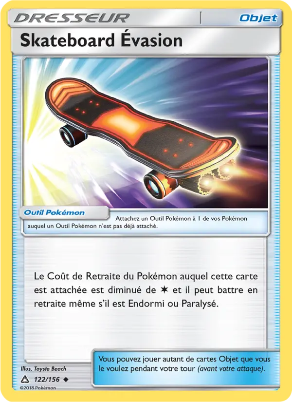 Skateboard Évasion — carte 122 de l’extension Ultra-Prisme