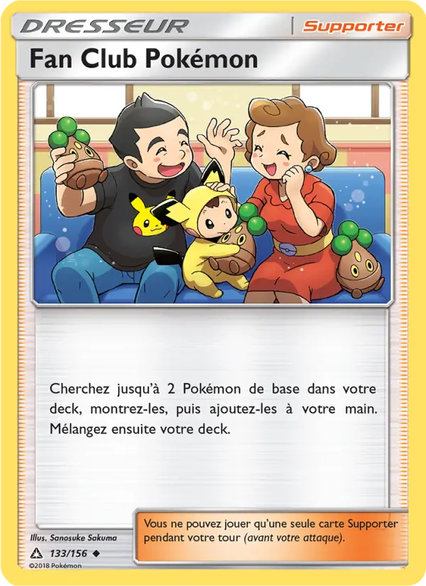 Fan Club Pokémon — carte 133 de l’extension Ultra-Prisme