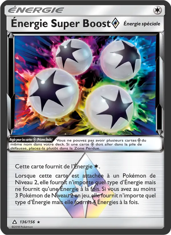 Énergie Super Boost ◇ — carte 136 de l’extension Ultra-Prisme
