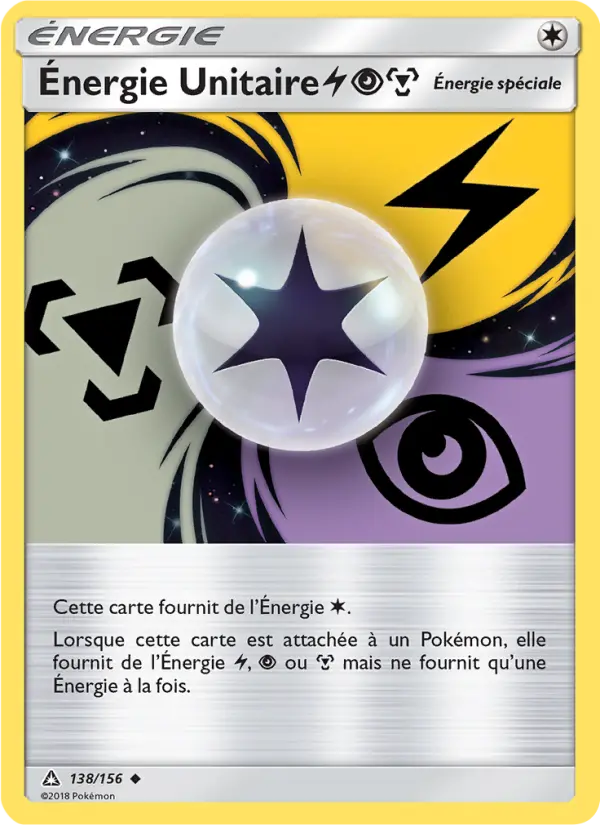 Énergie Unitaire LightningPsychicMetal — carte 138 de l’extension Ultra-Prisme