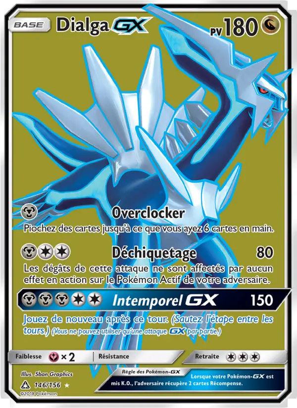 Dialga GX — carte 146 de l’extension Ultra-Prisme