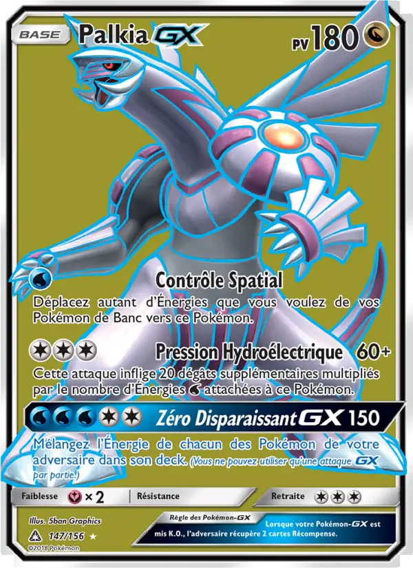 Palkia GX — carte 147 de l’extension Ultra-Prisme