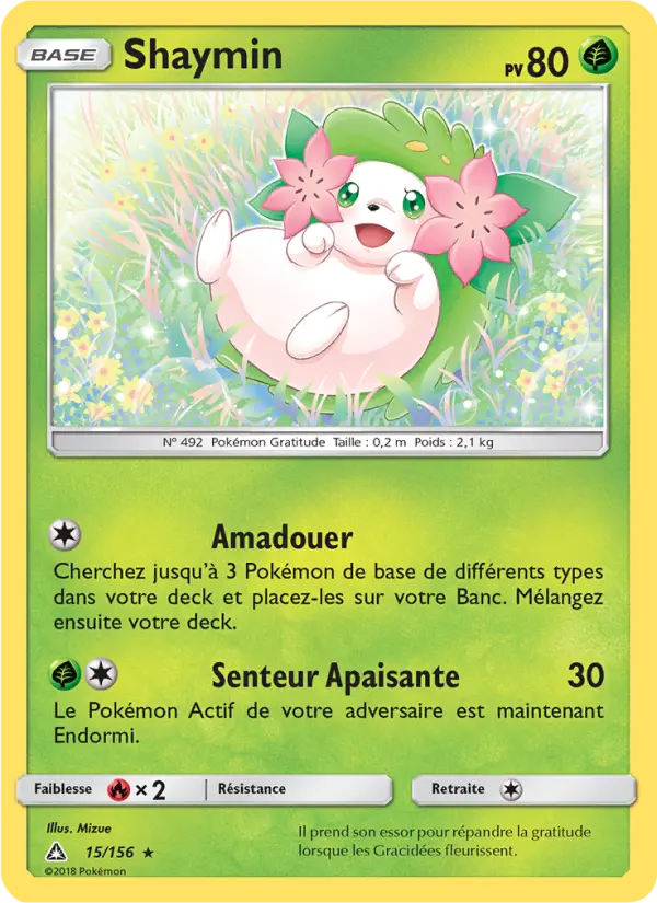 Shaymin — carte 15 de l’extension Ultra-Prisme