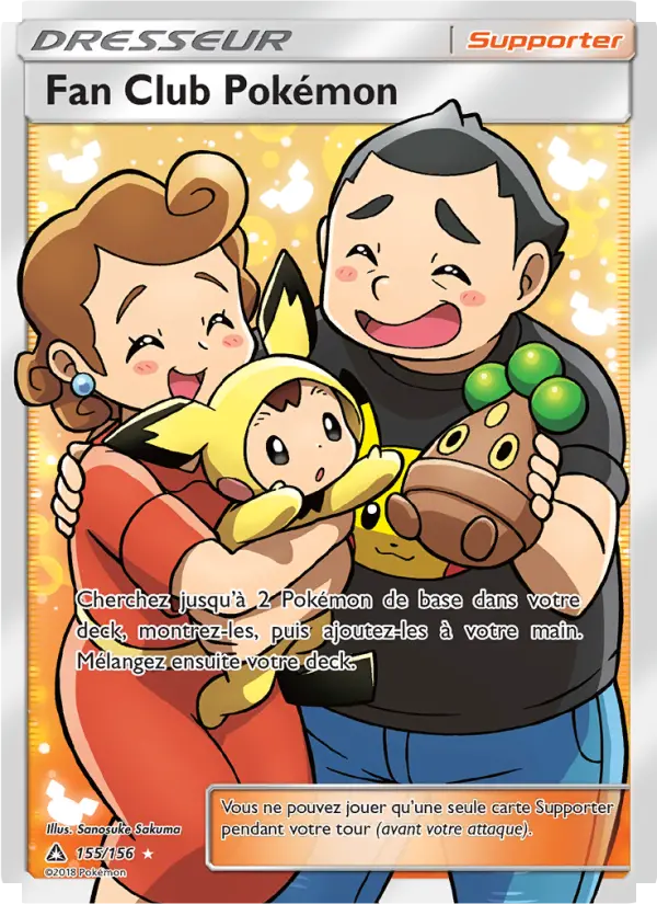 Fan Club Pokémon — carte 155 de l’extension Ultra-Prisme