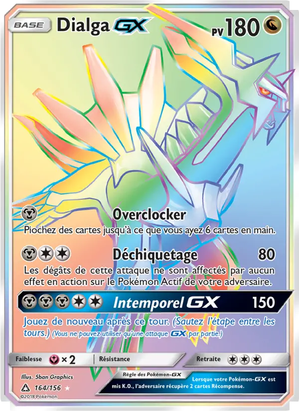 Dialga GX — carte 164 de l’extension Ultra-Prisme