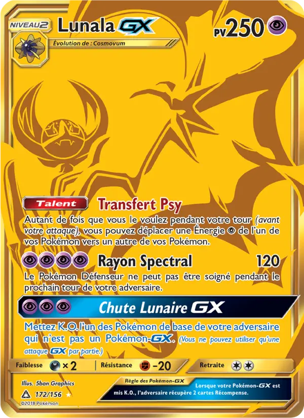 Lunala GX — carte 172 de l’extension Ultra-Prisme