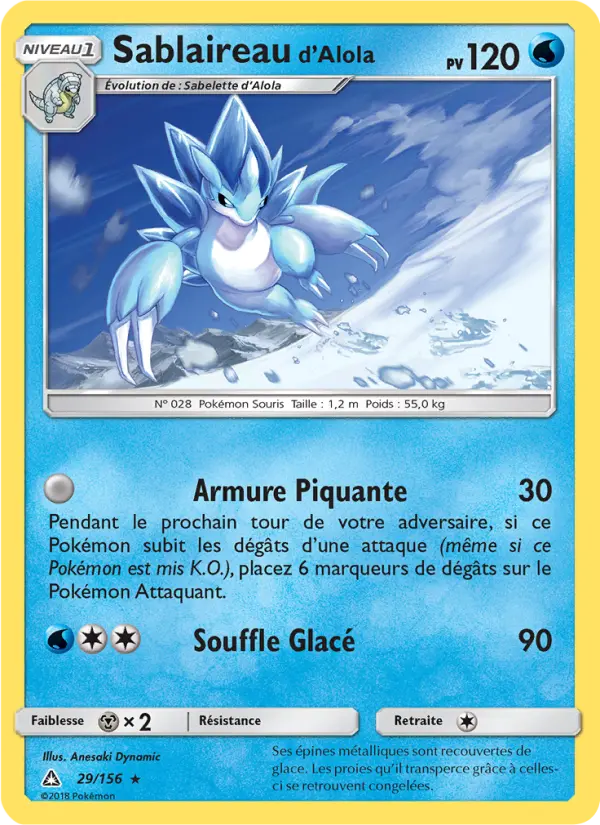 Sablaireau d’Alola — carte 29 de l’extension Ultra-Prisme