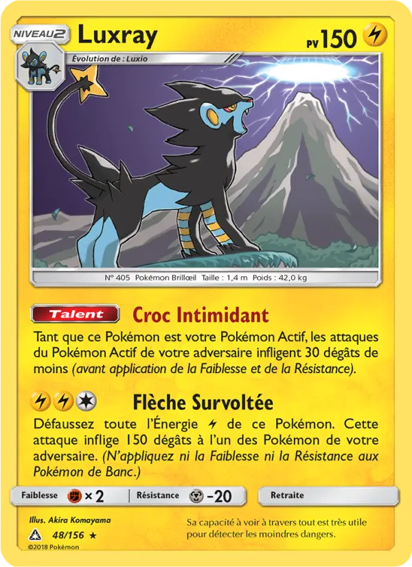 Luxray — carte 48 de l’extension Ultra-Prisme