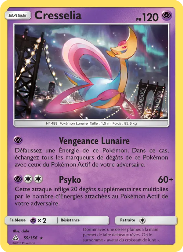 Cresselia — carte 59 de l’extension Ultra-Prisme