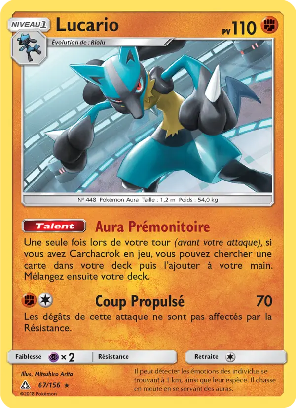 Lucario — carte 67 de l’extension Ultra-Prisme