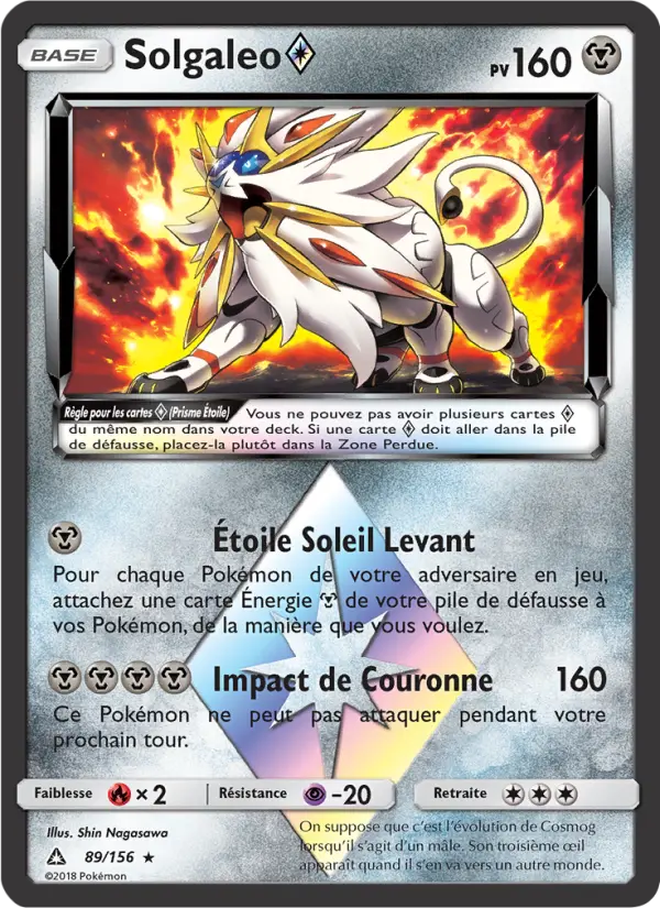 Solgaleo ◇ — carte 89 de l’extension Ultra-Prisme