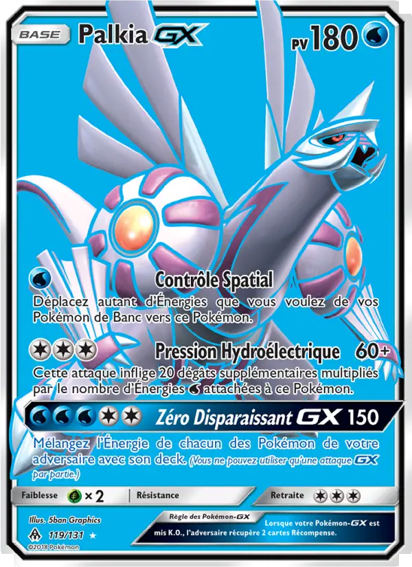Palkia GX — carte 119 de l’extension Lumière Interdite