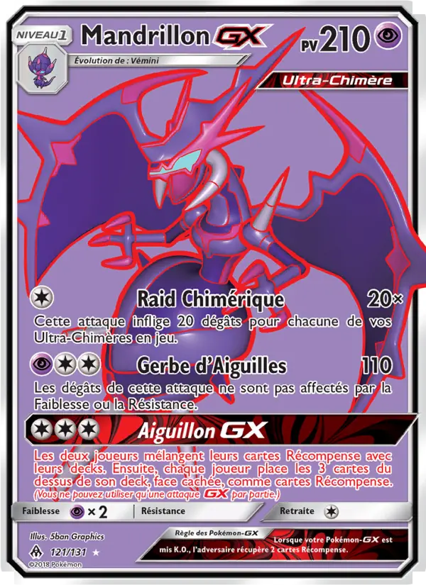 Mandrillon GX — carte 121 de l’extension Lumière Interdite