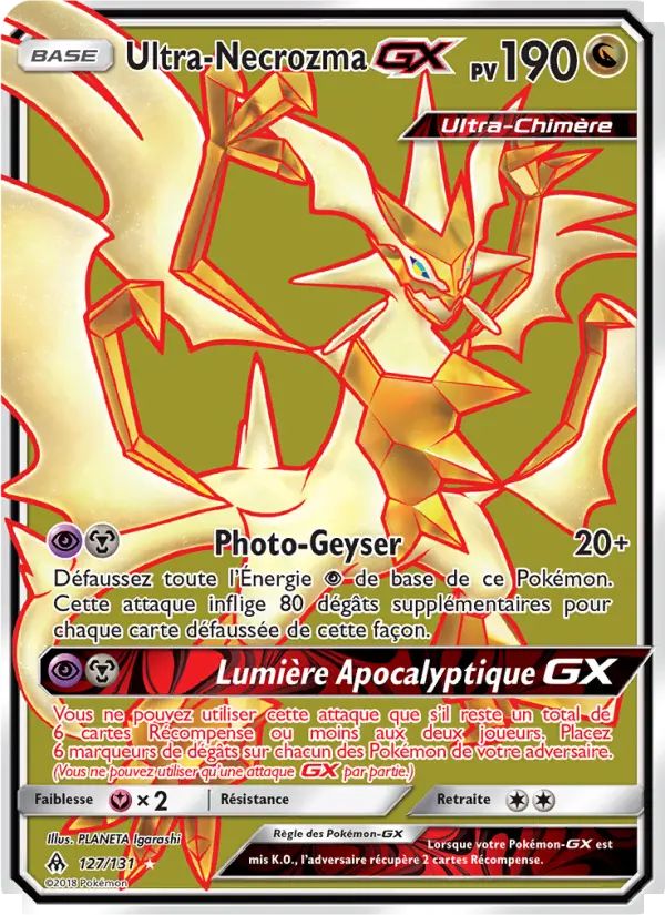 Ultra-Necrozma GX — carte 127 de l’extension Lumière Interdite