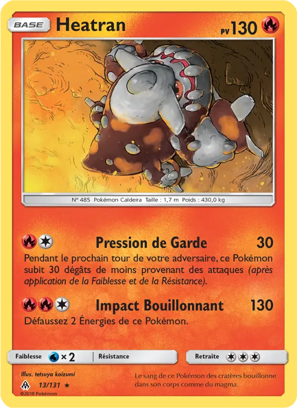 Heatran — carte 13 de l’extension Lumière Interdite
