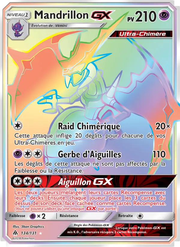 Mandrillon GX — carte 134 de l’extension Lumière Interdite