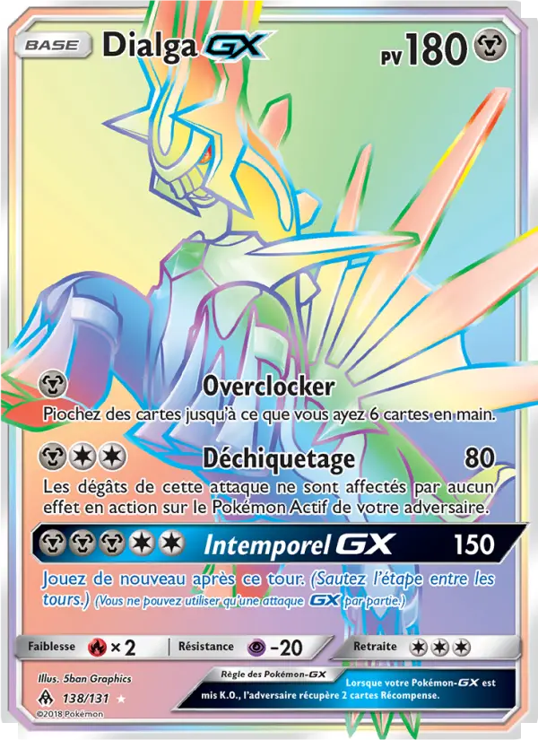 Dialga GX — carte 138 de l’extension Lumière Interdite