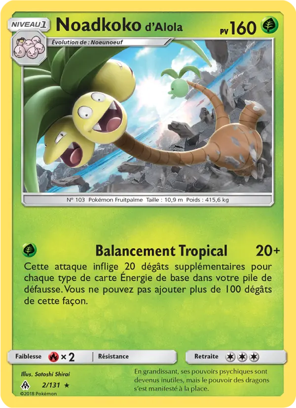 Noadkoko d’Alola — carte 2 de l’extension Lumière Interdite