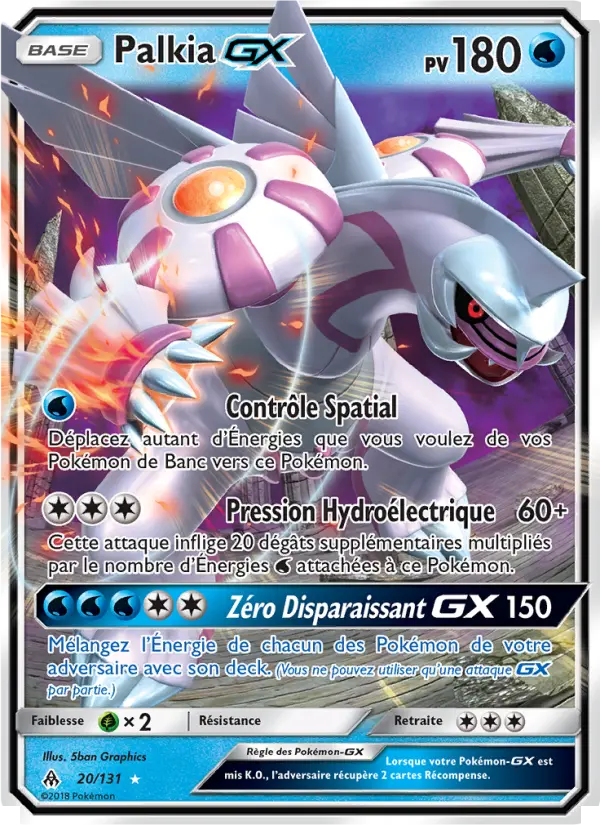 Palkia GX — carte 20 de l’extension Lumière Interdite