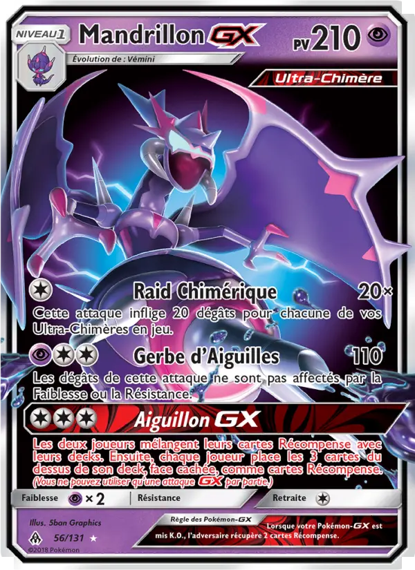 Mandrillon GX — carte 56 de l’extension Lumière Interdite