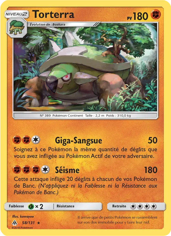 Torterra — carte 58 de l’extension Lumière Interdite