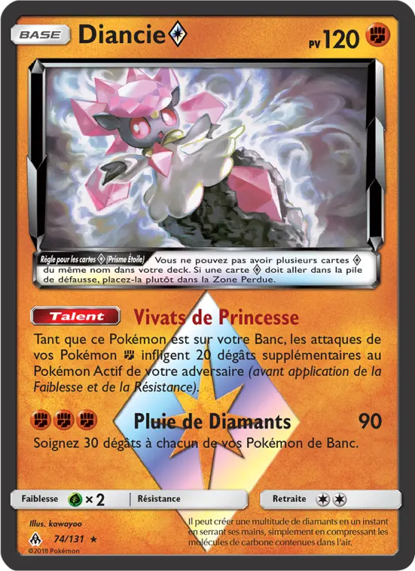 Diancie ◇ — carte 74 de l’extension Lumière Interdite