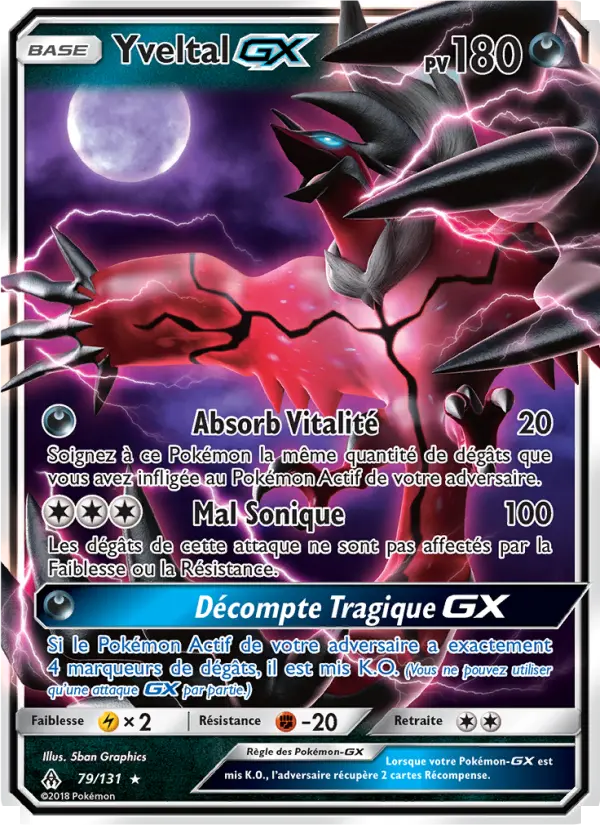 Yveltal GX — carte 79 de l’extension Lumière Interdite